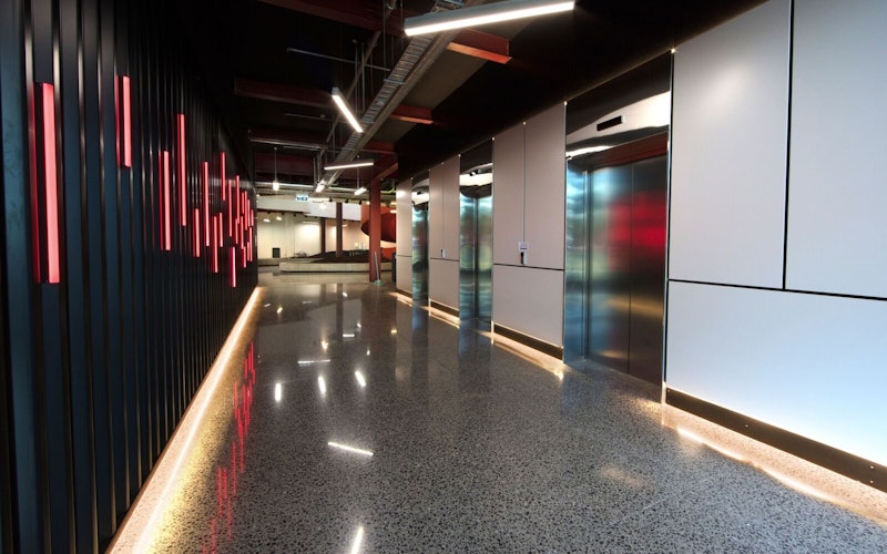Commercial Polished Concrete Floor - B:Hive Smales Farm | Allied Concrete