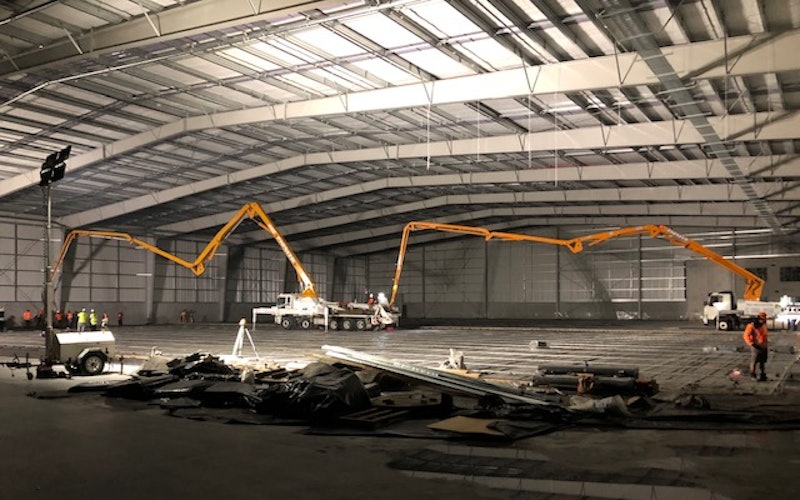 Commercial Warehouse Pour - Pump - Allied Concrete